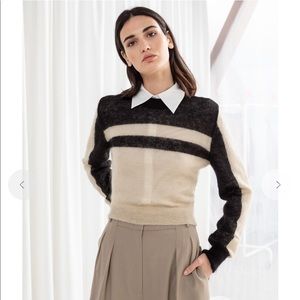 & Other Stories Cropped Striped Sweater NWT